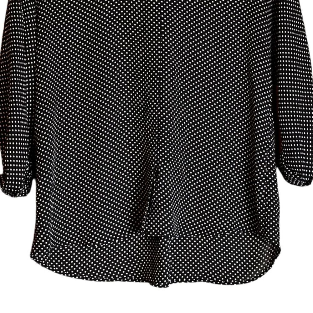 ZARA Polka Dot Button Down Keyhole Back Collared Blouse Size XS ▫️ - Picture 5 of 7